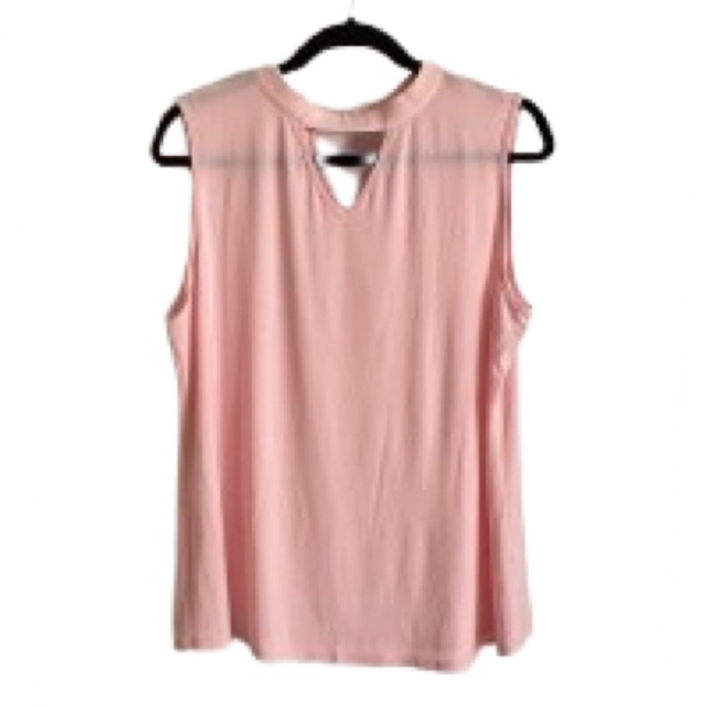 In Seption Concepts Sleeveless Pink V-Neck Top - Size XL